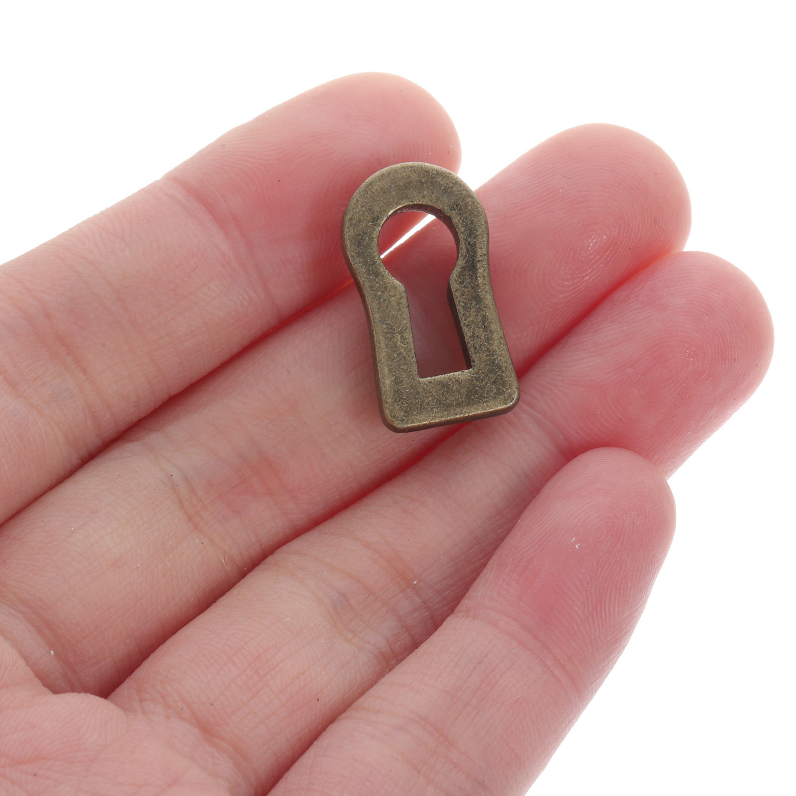 Furniture Hardware Brackets - 12Pcs Oval Zinc Alloy Keyhole Escutcheon
