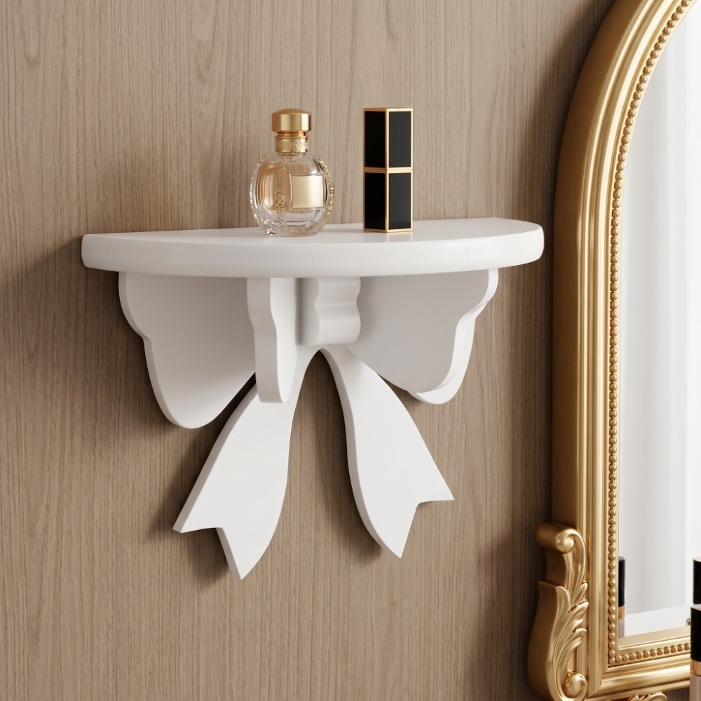 Shelf Bracket Pair - Bookshelf Wood Wooden Floating Shelves White