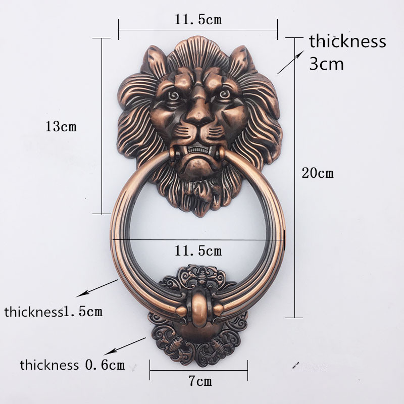 Furniture Hardware Decorative - Antique Bronze Lion Head Handle Door