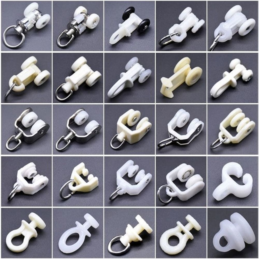 Furniture Hook Hardware - 10Pcs Straight Curved Track Rollers Curtain