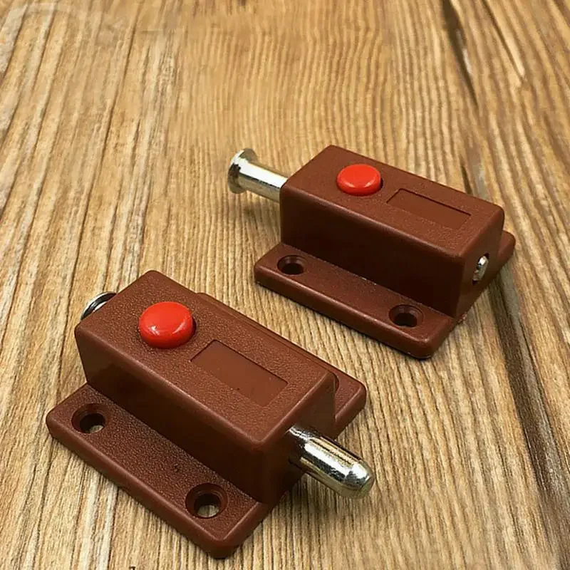 Barrel Bolt Slide - 2pcs Window Cabinet Push Button Spring