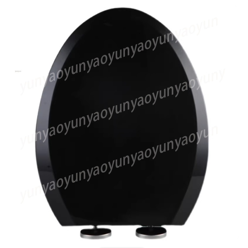 Soft Close Hinge - Universal Black Soft Close Toilet Seat,