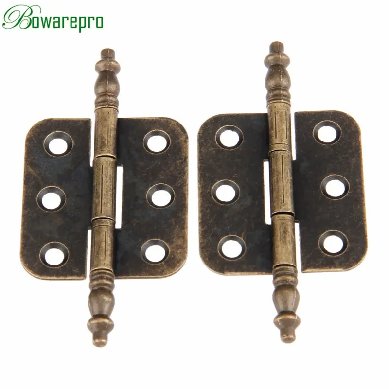 Soft Close Hinge - bowarepro 2Pcs 70*35mm Antique Bronze Crown