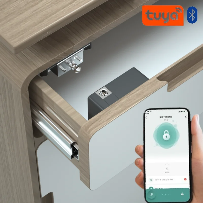Furniture Hardware Brackets - Tuya Smart Cabinet Door Lock Keyless