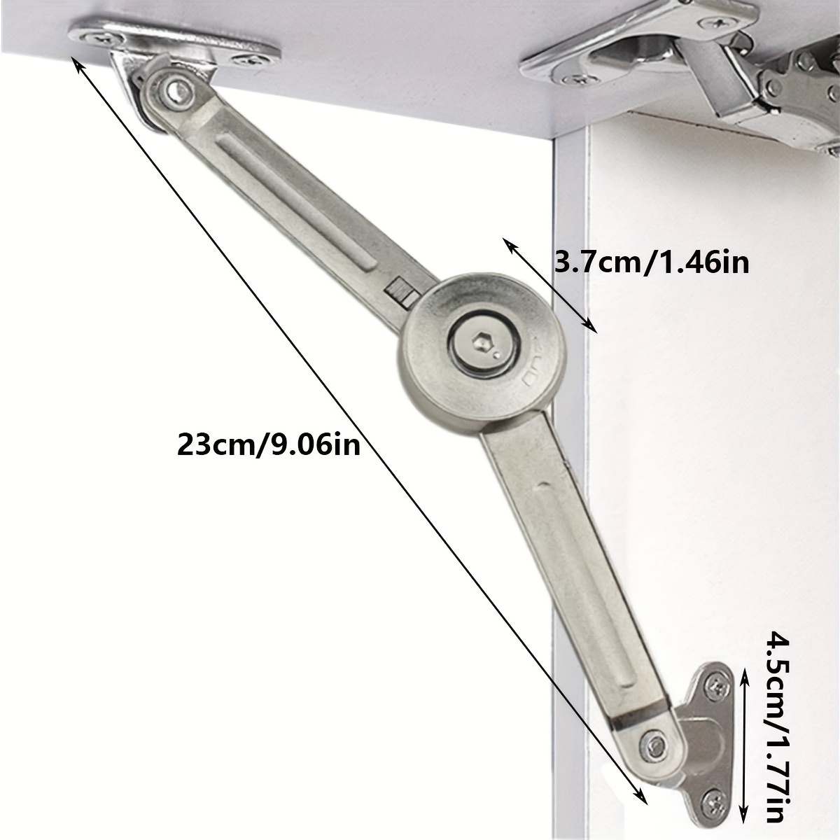 Soft Close Hinge - Lid Support Hinge in Satin Nickel