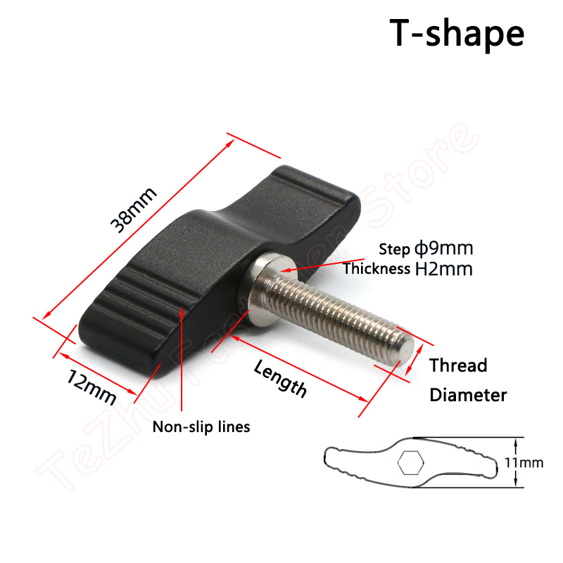 1pc M4 M5 M6 M8 Thumb Screws L - огляд і ціна Barrel Bolt Slide