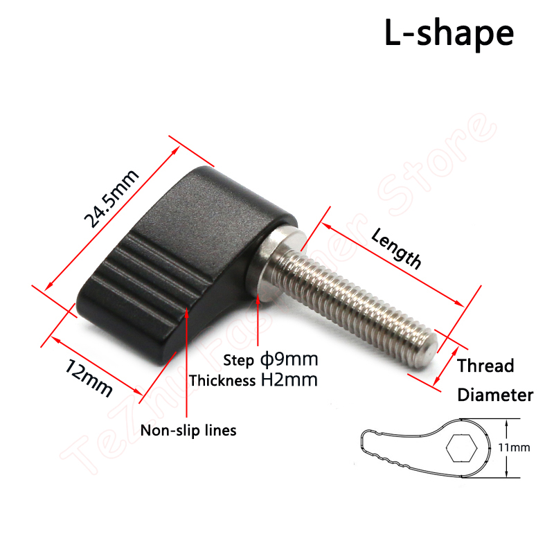 1pc M4 M5 M6 M8 Thumb Screws L - огляд і ціна Barrel Bolt Slide