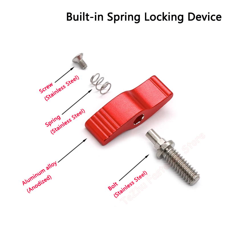 1pc M4 M5 M6 M8 Thumb Screws L - огляд і ціна Barrel Bolt Slide