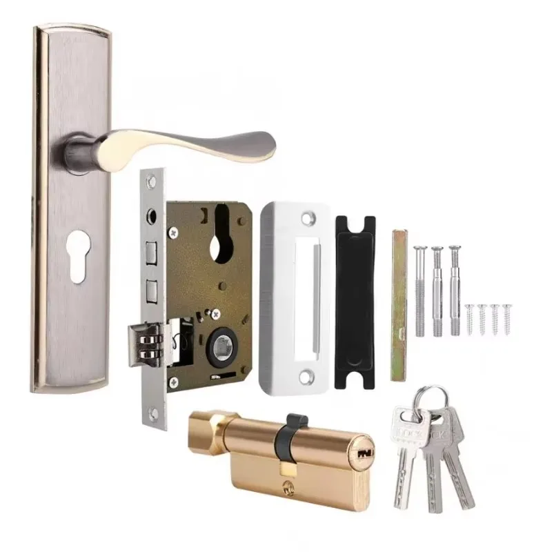 Gold Door Handle Lock Silent H - огляд і ціна Furniture Hardware Decorative