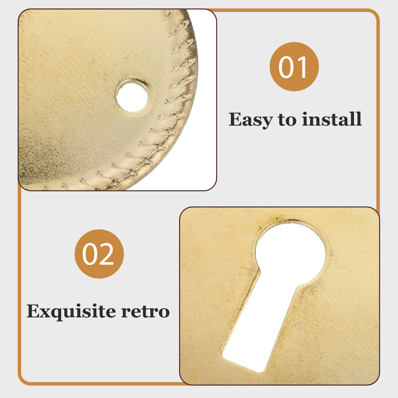 20Pcs Vintage Oval Keyhole Cov - огляд і ціна Furniture Hardware Decorative