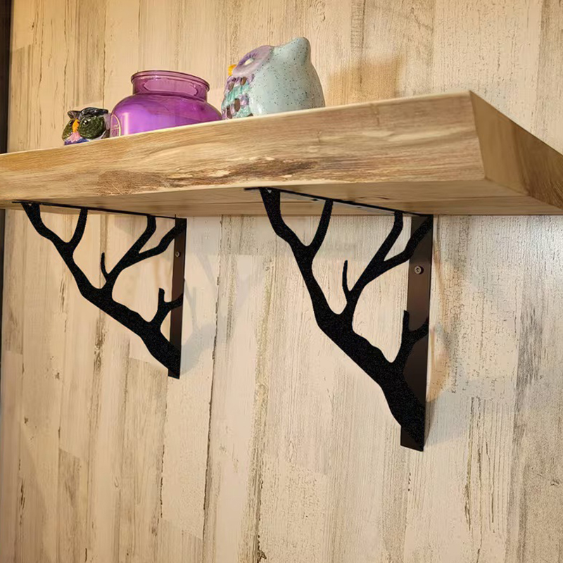 2PCS Black Tree Branch Metal S - огляд і ціна Shelf Bracket Pair