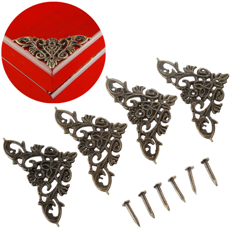 12pcs Antique Corner Brackets  - огляд і ціна Furniture Hardware Decorative