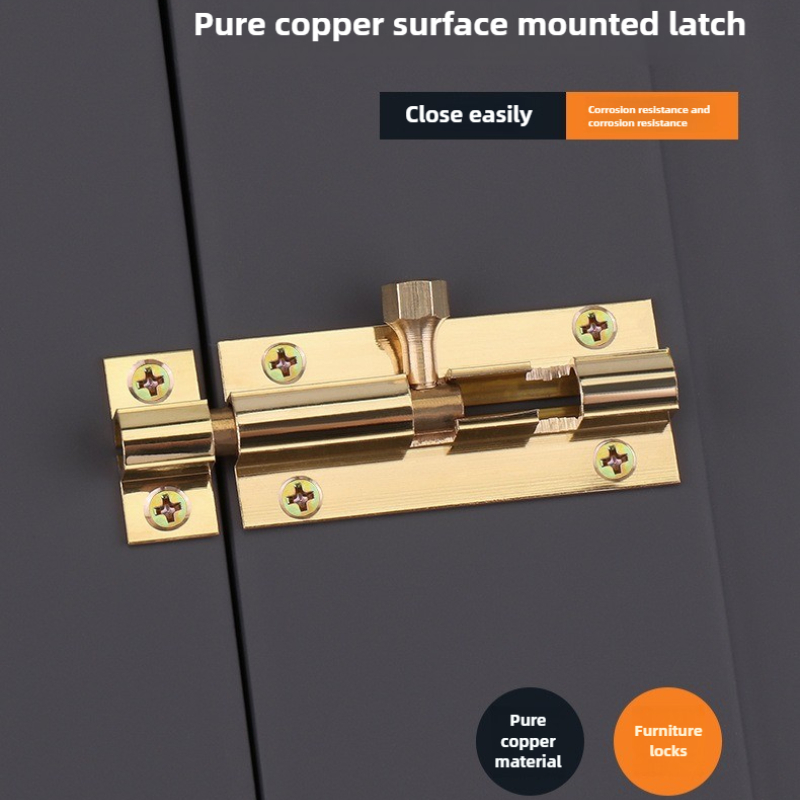 1PCS  Brass Doors Slide Latch  - огляд і ціна Barrel Bolt Slide