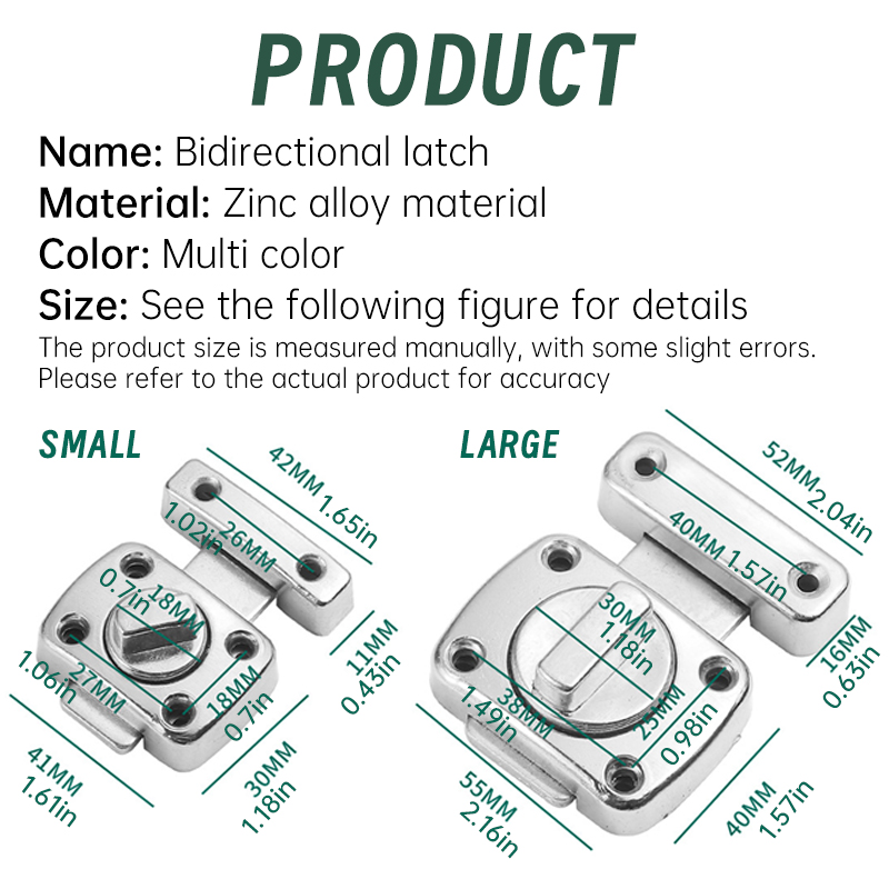 1pc Home Security Latch Rotate - огляд і ціна Barrel Bolt Slide
