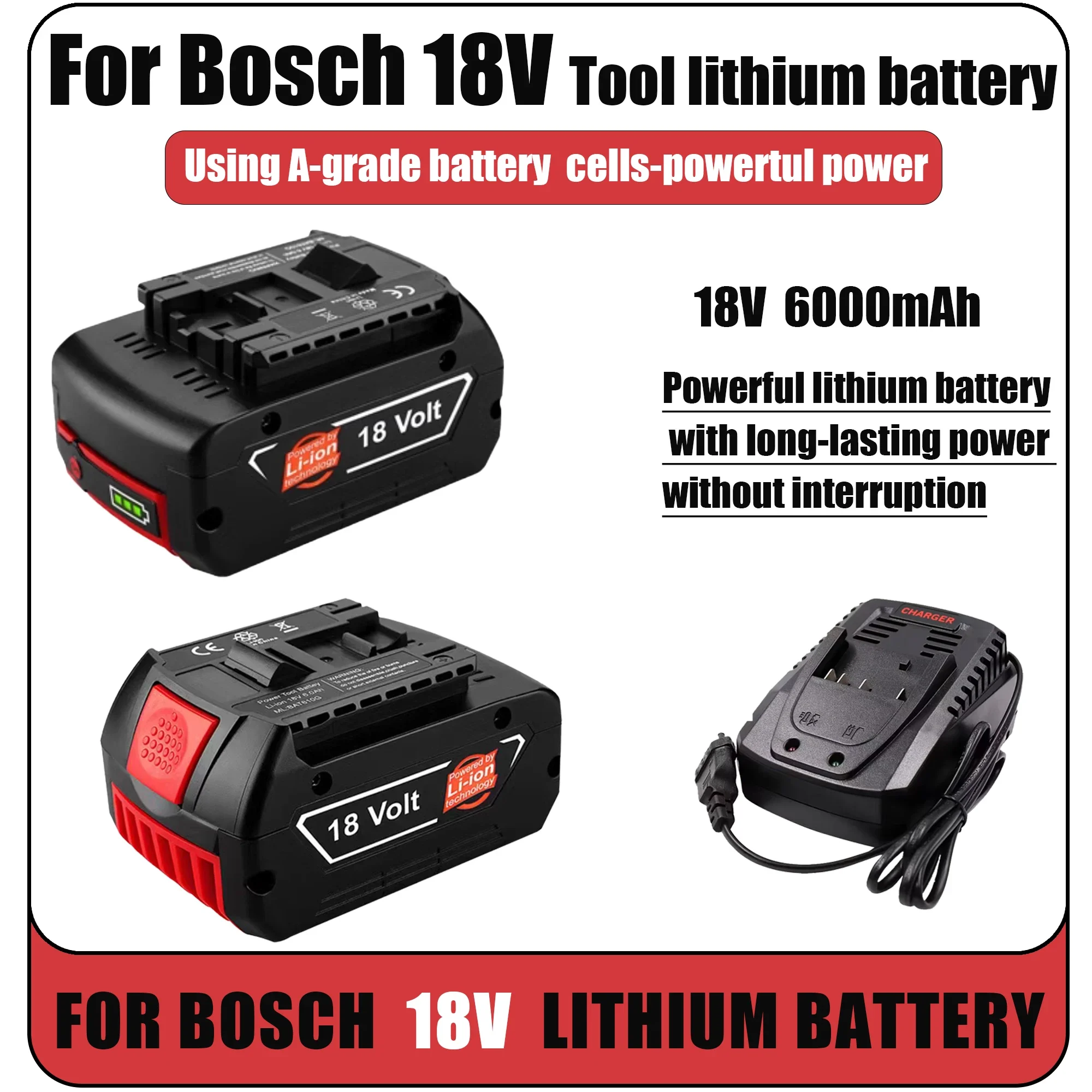 New Upgrade 18V 6.0Ah Battery🔥 - огляд і ціна Bosch Drill Gsb 18V