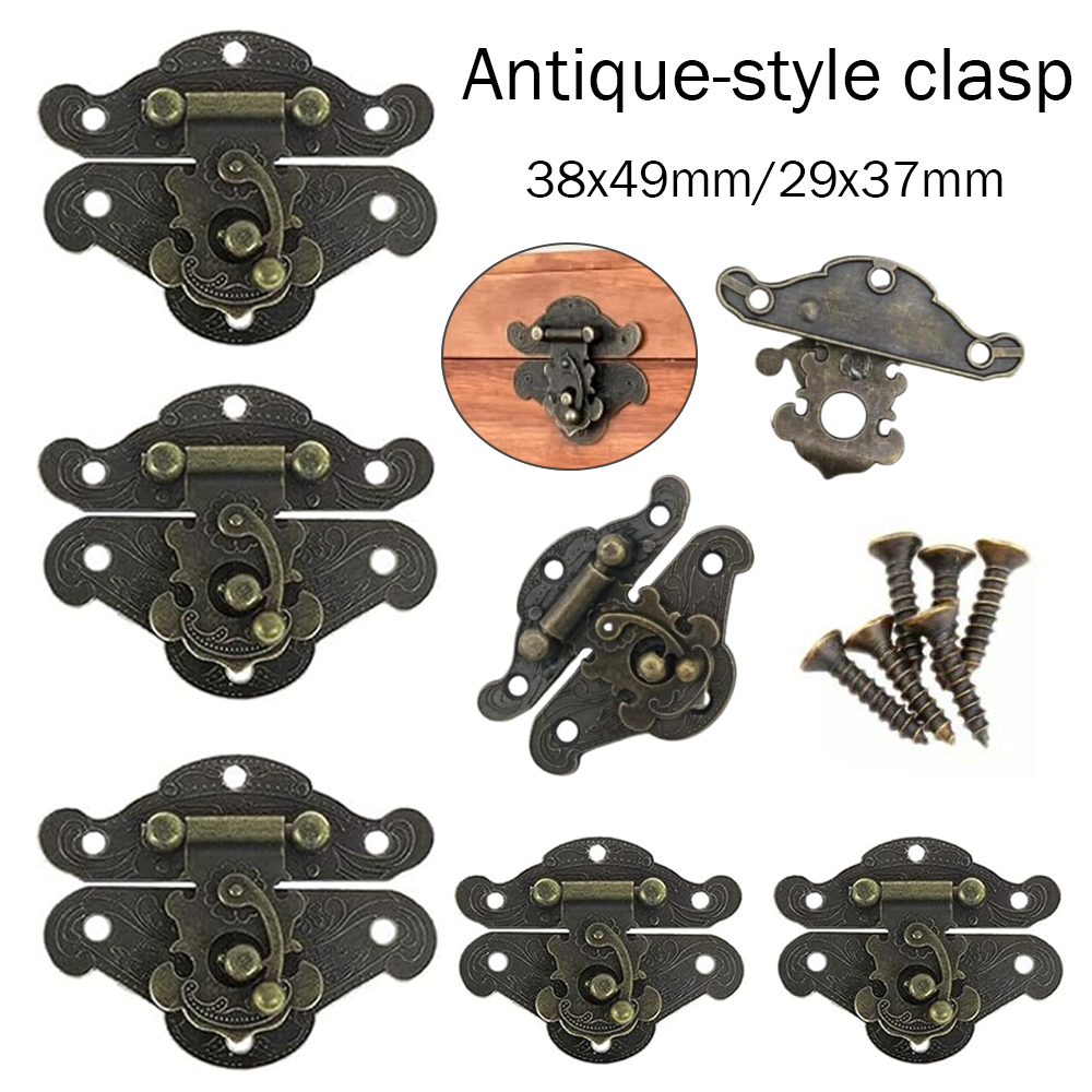 5-20pcs Vintage Metal Hasp Lat - огляд і ціна Furniture Hardware Decorative