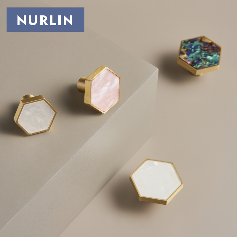 Nurlin Brass Hexagonal White P - огляд і ціна Furniture Hook Hardware